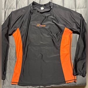 Black and Orange Love Swim Shirt